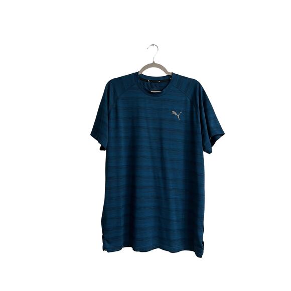 Puma men Two pieces t Shirt sz XL Red blue Short Sleeve Crew neck Pace Rhubarb - Picture 2 of 15